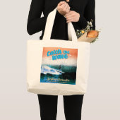 Grand Tote Bag Catch the Wave - Le paradis du surf (Devant (produit))