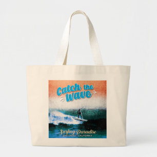 Grand Tote Bag Catch the Wave - Le paradis du surf