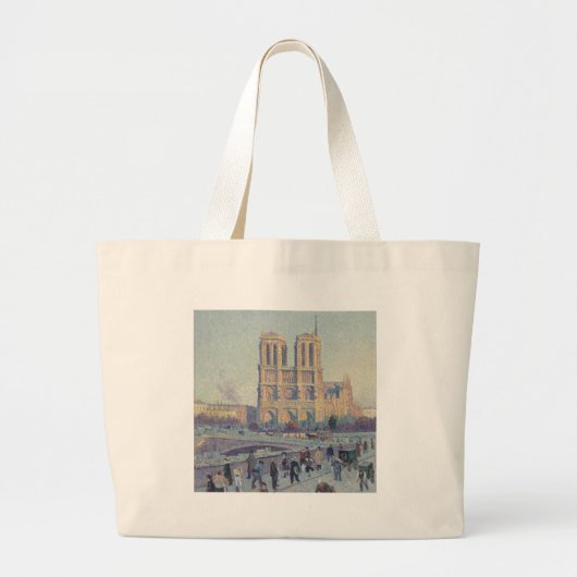 Grand Tote Bag Cathédrale Notre-Dame Paris France Peinture classi (Devant)