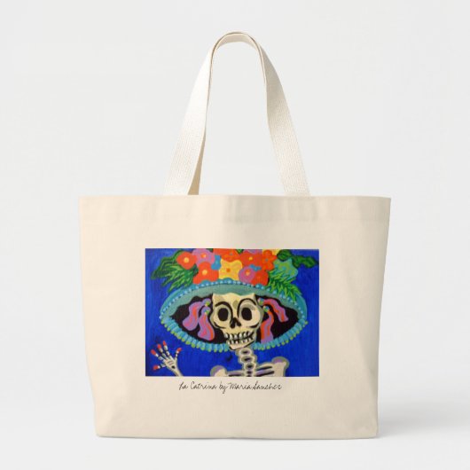 Grand Tote Bag Catrina, La Catrina par Maria Sanchez (Devant)