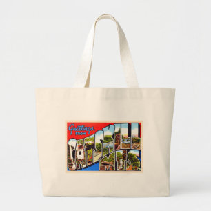 Grand Tote Bag Catskill Mounts New York Grande Lettre Carte posta