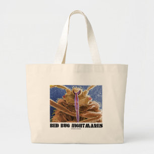 Grand Tote Bag Cauchemars d'insecte de lit (lectularius de Cimex)