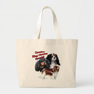 Grand Tote Bag Cavalier King Charles Spaniel Trio 2
