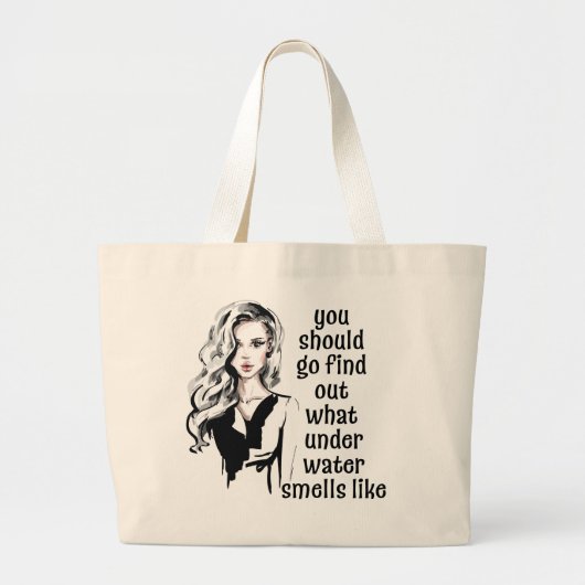 Grand Tote Bag Ce que l'eau sent comme (Devant)