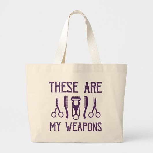 Grand Tote Bag Ce sont mes armes (Devant)