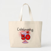 Grand Tote Bag Célébration de 50 T-shirts et cadeaux (Devant)