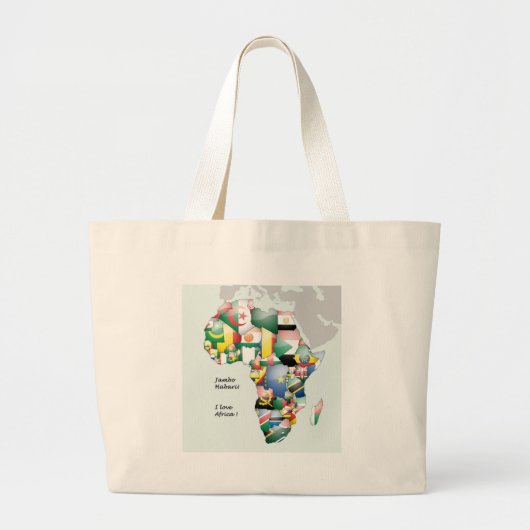 Grand Tote Bag Célébration de l'Afrique dans le design des drapea (Devant)