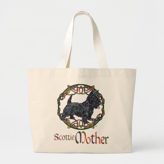 Grand Tote Bag Celtic Scottish Terrier Mother (Devant)