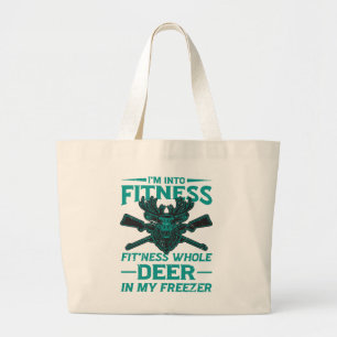 Grand Tote Bag Cerf Dans Mon Congélateur - amateur de chasse