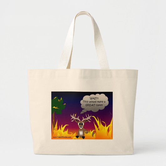 Grand Tote Bag Cerfs communs flamboyants Fourre-tout (Devant)