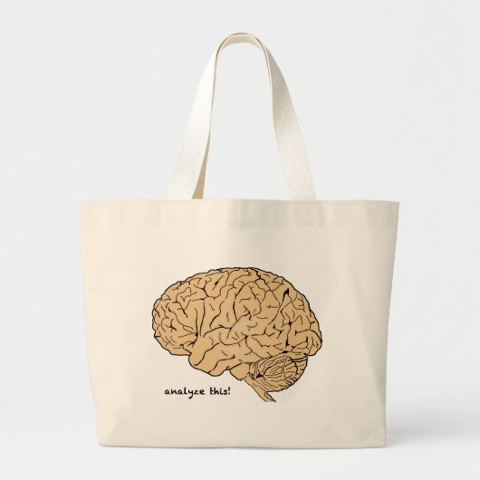 Grand Tote Bag Cerveau Humain : Analysez Ceci ! (Devant)