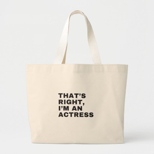 GRAND TOTE BAG C'EST BIEN, JE SUIS UNE ACTRICE (Devant)