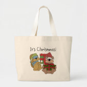 Grand Tote Bag C'est les T-shirts et cadeaux de Noël (Devant)