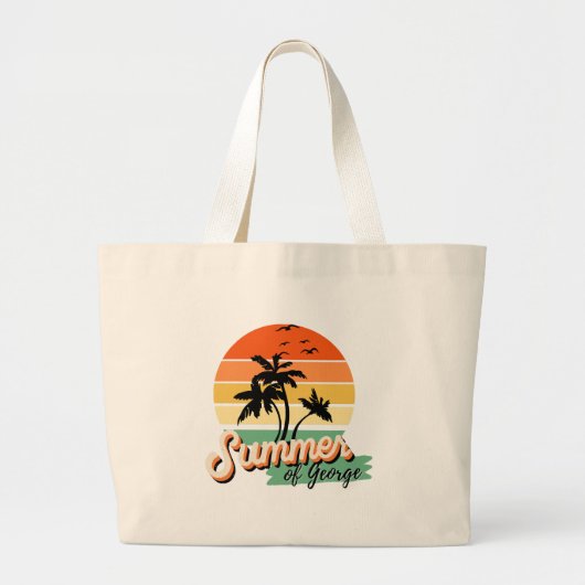 Grand Tote Bag C'est l'été de George (Devant)