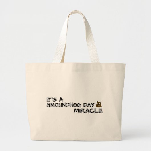 Grand Tote Bag C'est un miracle du jour des marmottes (Devant)
