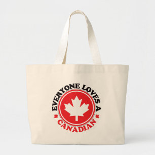 Grand Tote Bag Chacun aime un Canadien !