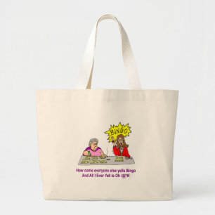 Grand Tote Bag Chacun hurle autrement le bingo-test