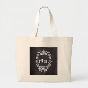 Grand Tote Bag Chalet de mariée de lune de miel future Mme.