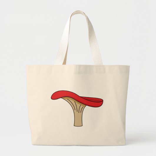 Grand Tote Bag Champignons rouges caricaturés (Devant)