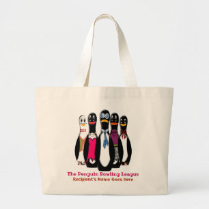 Grand Tote Bag Championnat de bowling de pingouin