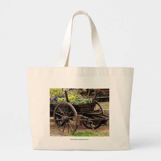 Grand Tote Bag Chariot de Fleurs (Devant)