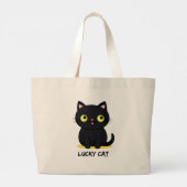 Grand Tote Bag Chat Chanceux (Dos)
