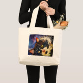 Grand Tote Bag Chat de smoking (Devant (produit))