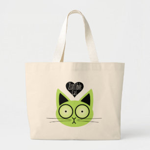 Grand Tote Bag Chat de zombi