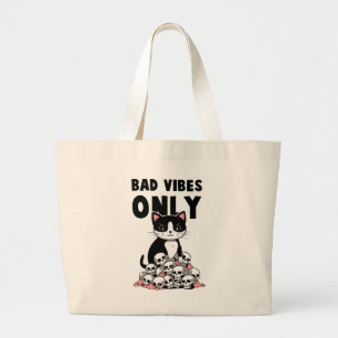 Grand Tote Bag Chat Edgy - Vibes Mauvaises Seulement