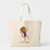 Grand Tote Bag Chat frais de Français (Devant)