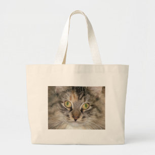 Grand Tote Bag Chat tigré de ragondin du Maine