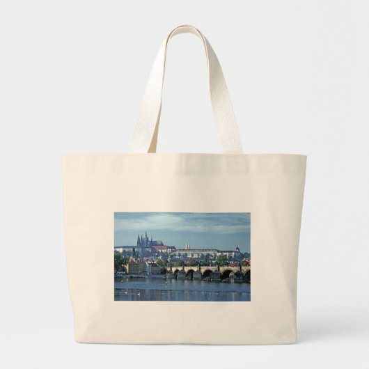 Grand Tote Bag Château de Charles Bridge Prague. (Devant)