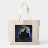 Grand Tote Bag Château d'Imaginaire la nuit (Dos)