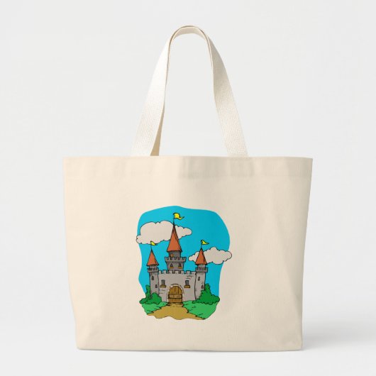 Grand Tote Bag Château médiéval (Devant)