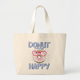 Grand Tote Bag Chaton Mignon Amoureux de Donut Chaton Donut