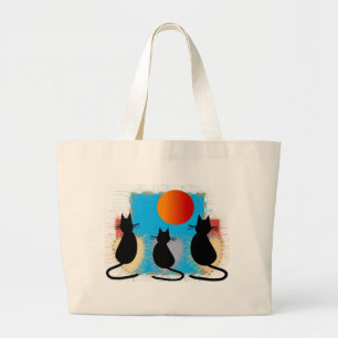 Grand Tote Bag Chats au soleil