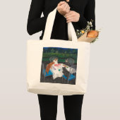 Grand Tote Bag Chats jouant au Mahjong (Devant (produit))