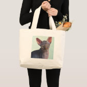 Grand Tote Bag Chats Sunitha de chat de sphinx de Sphynx (Devant (produit))