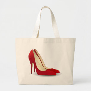 Grand Tote Bag chaussures à talon rouge