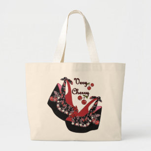 Grand Tote Bag Chaussures RAB Rockabilly Very Cherry