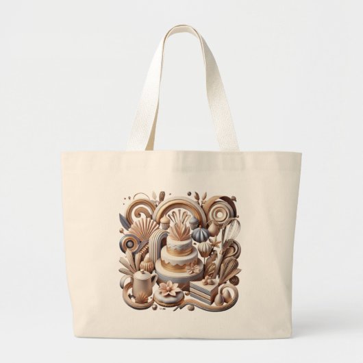 Grand Tote Bag Chef pâtissier professionnel (Devant)