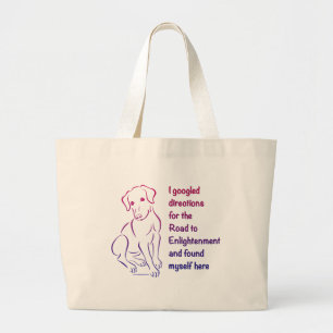 Grand Tote Bag Chemin du chiot vers l'illumination