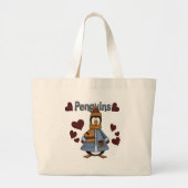 Grand Tote Bag Chemises et cadeaux de manchots d'hiver (Devant)