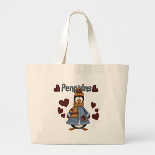 Grand Tote Bag Chemises et cadeaux de manchots d'hiver