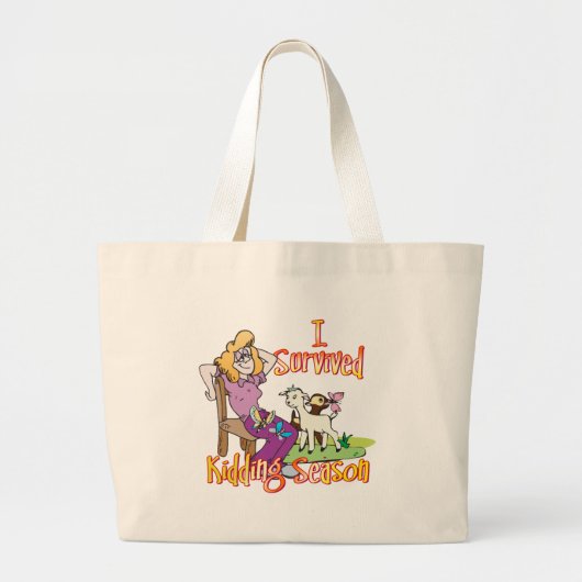 Grand Tote Bag CHÈQUE | Drôle saison de séchage par GetYerGoat (Devant)