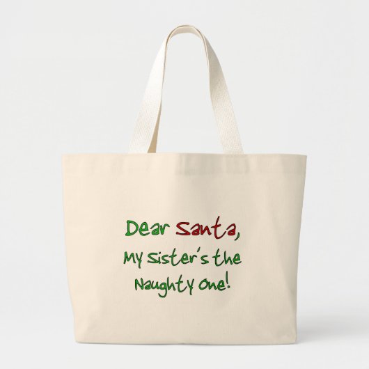 Grand Tote Bag Cher Père Noël (Devant)