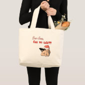 Grand Tote Bag Cher Père Noël peut nous parlent ? (Devant (produit))