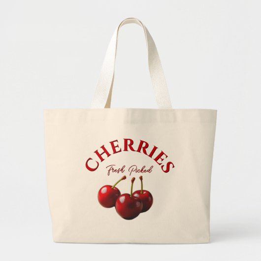 Grand Tote Bag Cherries fresh picked (Devant)