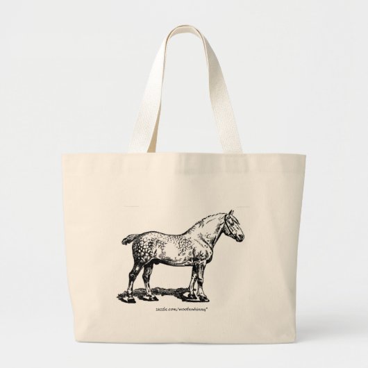 Grand Tote Bag Cheval à bascule appâté (Devant)
