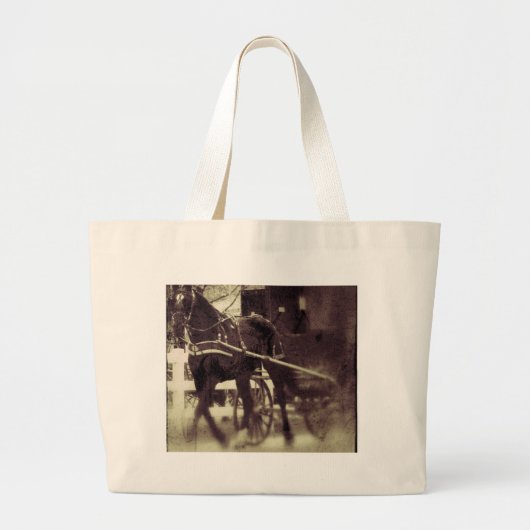 Grand Tote Bag Cheval Amish Et Buggy (Devant)